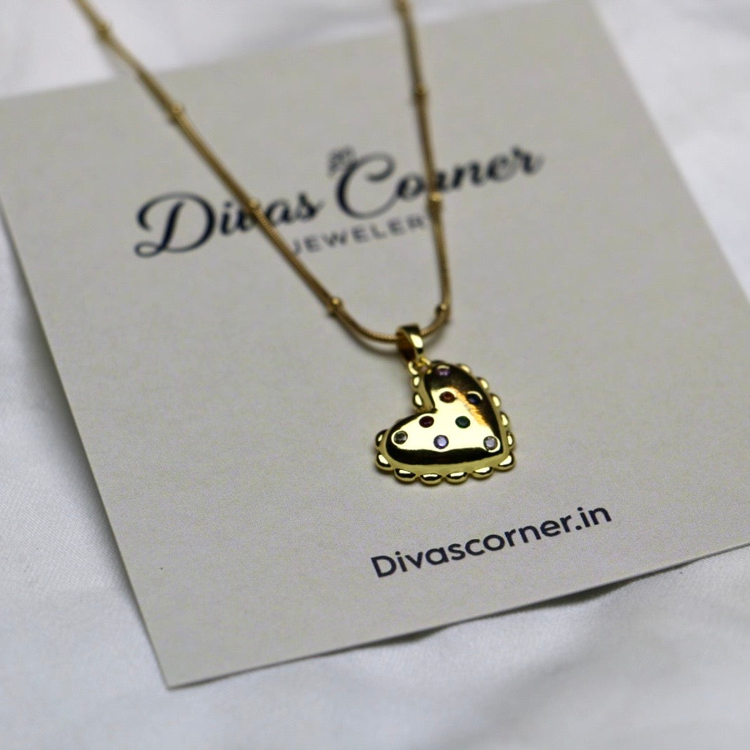 Rainbow Heart Pendant