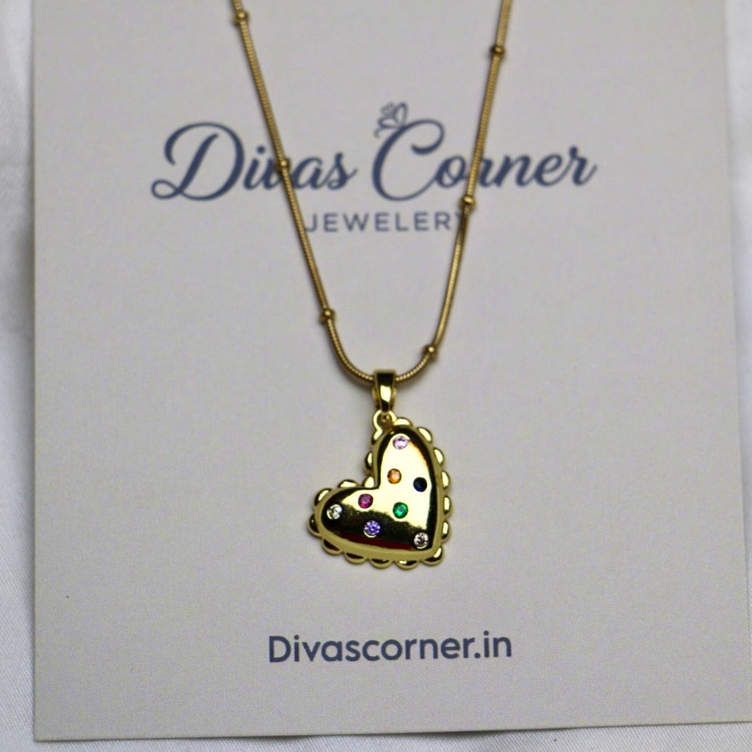 Rainbow Heart Pendant