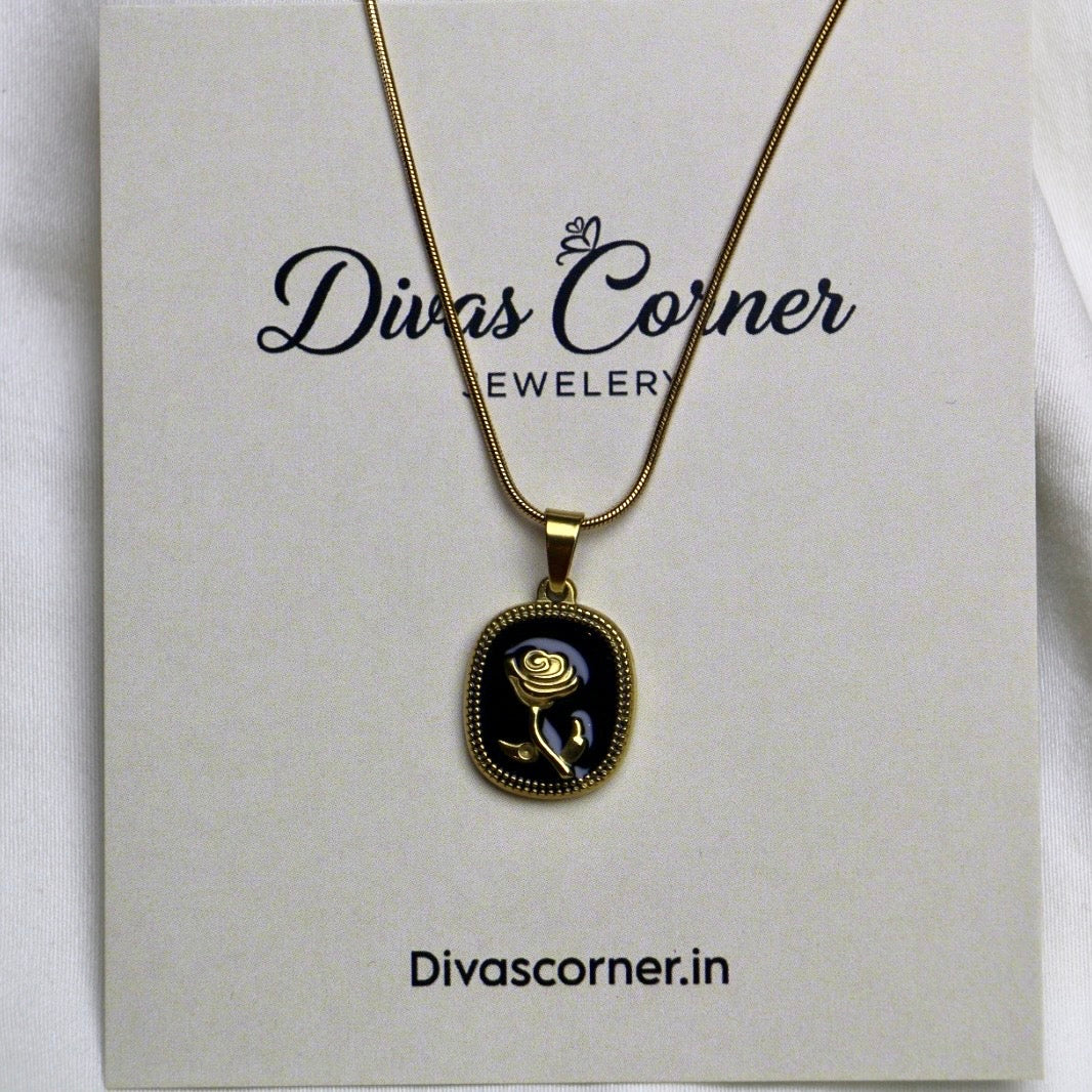 Black Rose Pendant