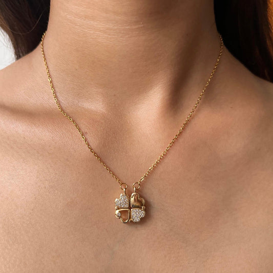 Golden 4xheart Pendant