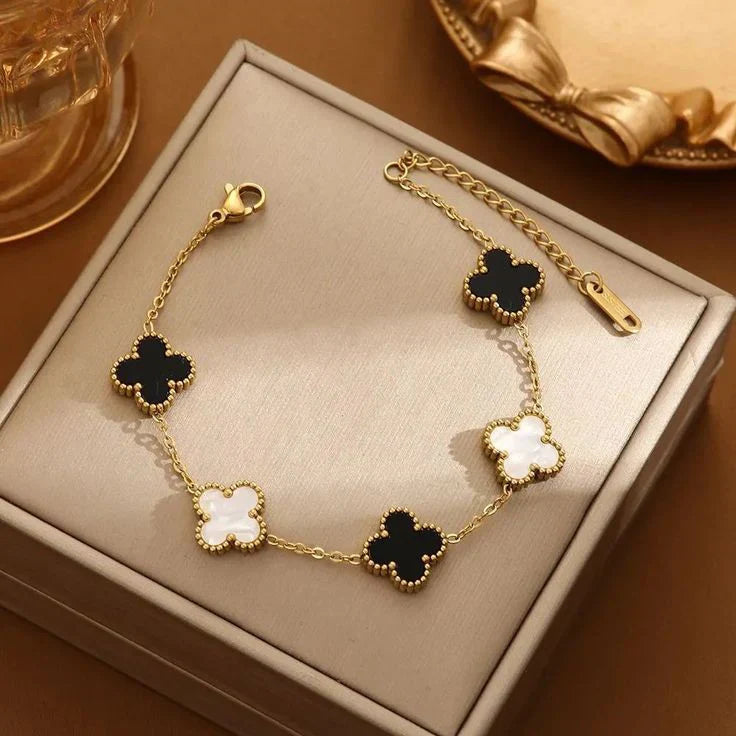 B&W Clover Bracelet