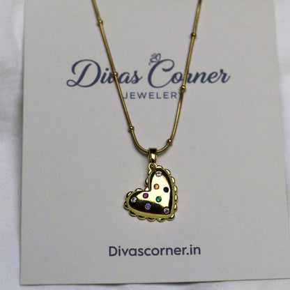 Rainbow Heart Pendant