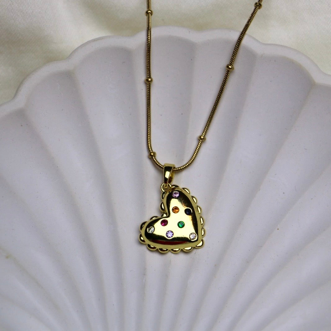 Rainbow Heart Pendant