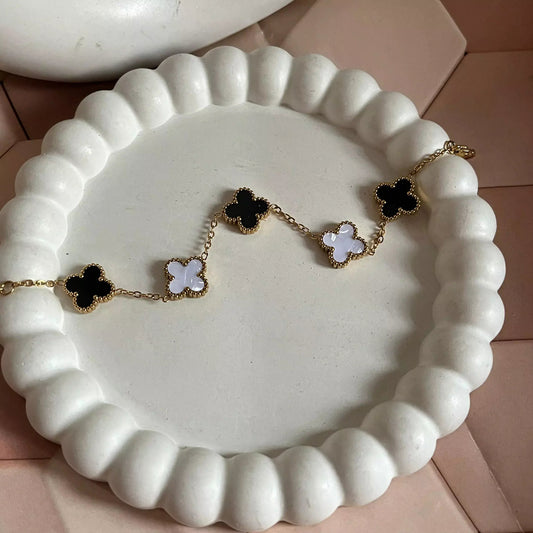 B&W Clover Bracelet