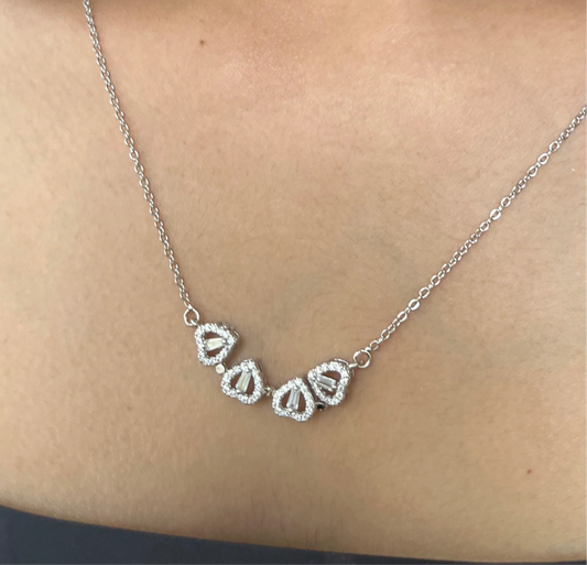 Silver 4xheart Pendant
