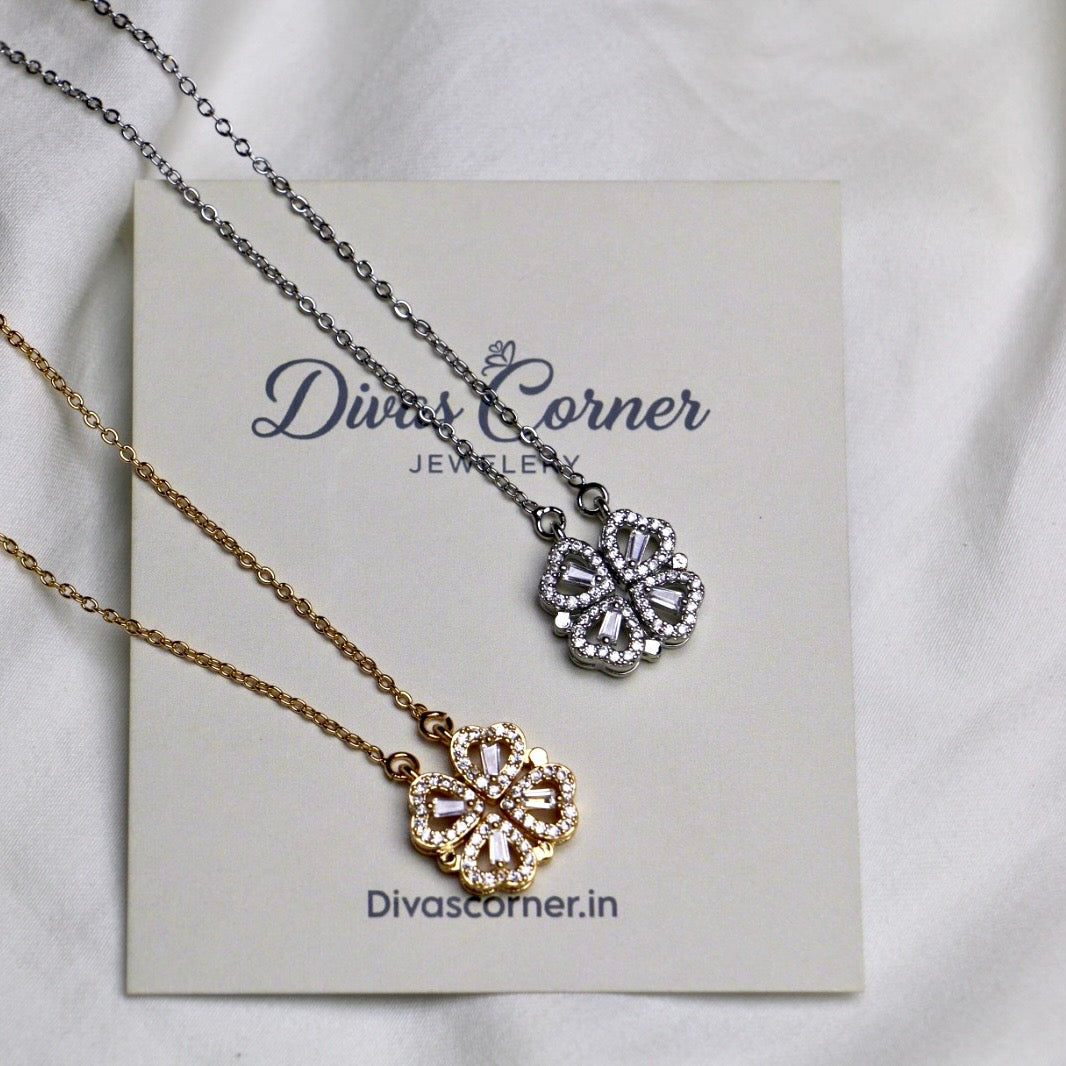 Golden 4xheart Pendant ( Magnetic )