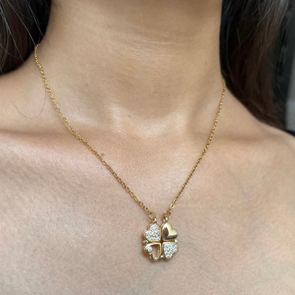 Golden 4xheart Pendant