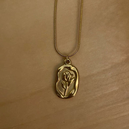 Golden Rose Pendant