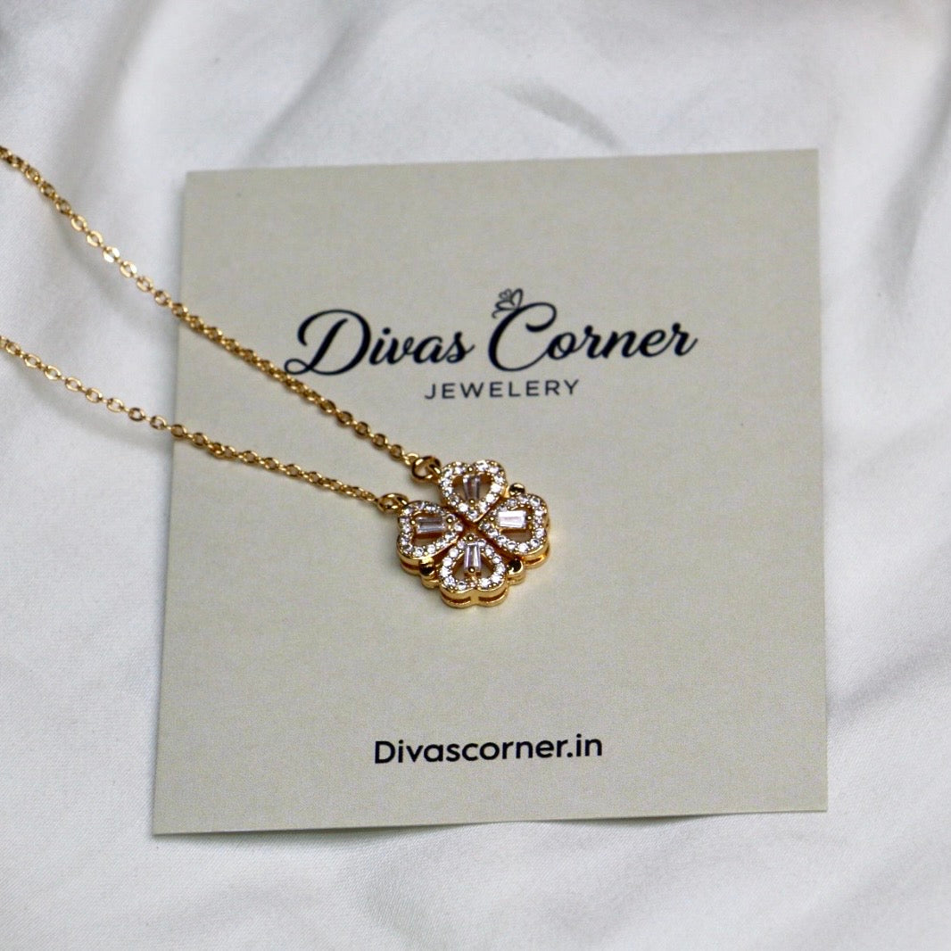 Golden 4xheart Pendant ( Magnetic )