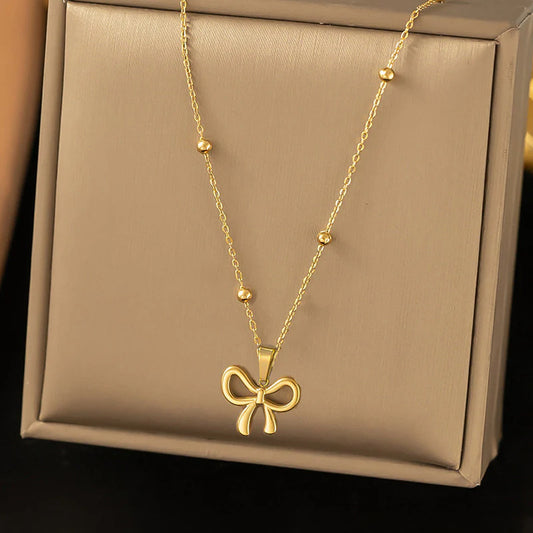 Minimal Bow Pendant