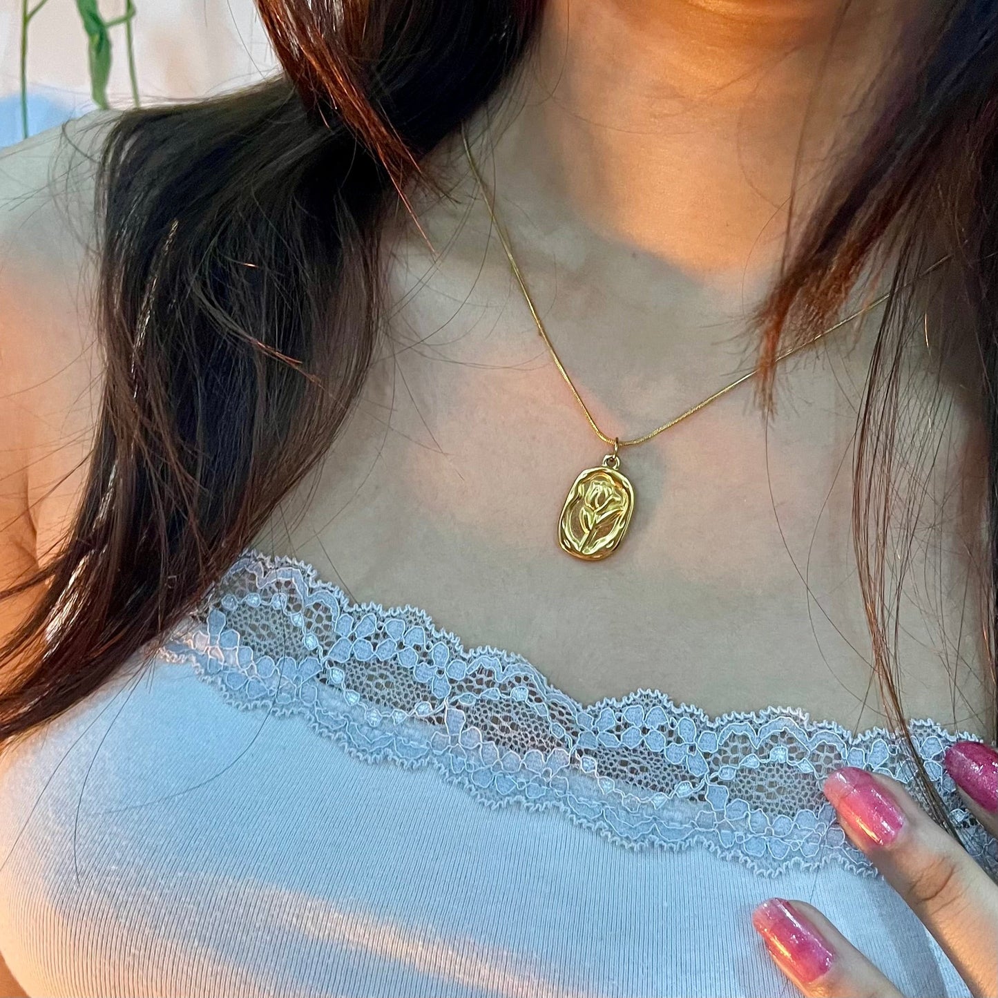Golden Rose Pendant
