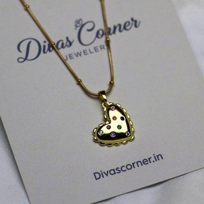 Rainbow Heart Pendant